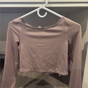 Women's Long Sleeve Pink Tie Top